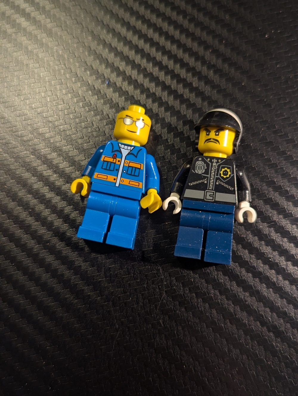 Lego City Workers Men Accessories - Blue & Black Minifigure Pair